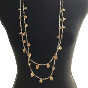 Chico's Silver & Gold Coins Necklace and Bracelet